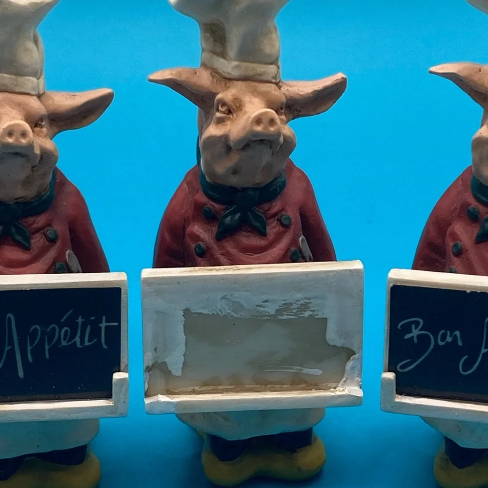 Williams Sonoma 2004 Pierre the Pig Place Card Holders (4)